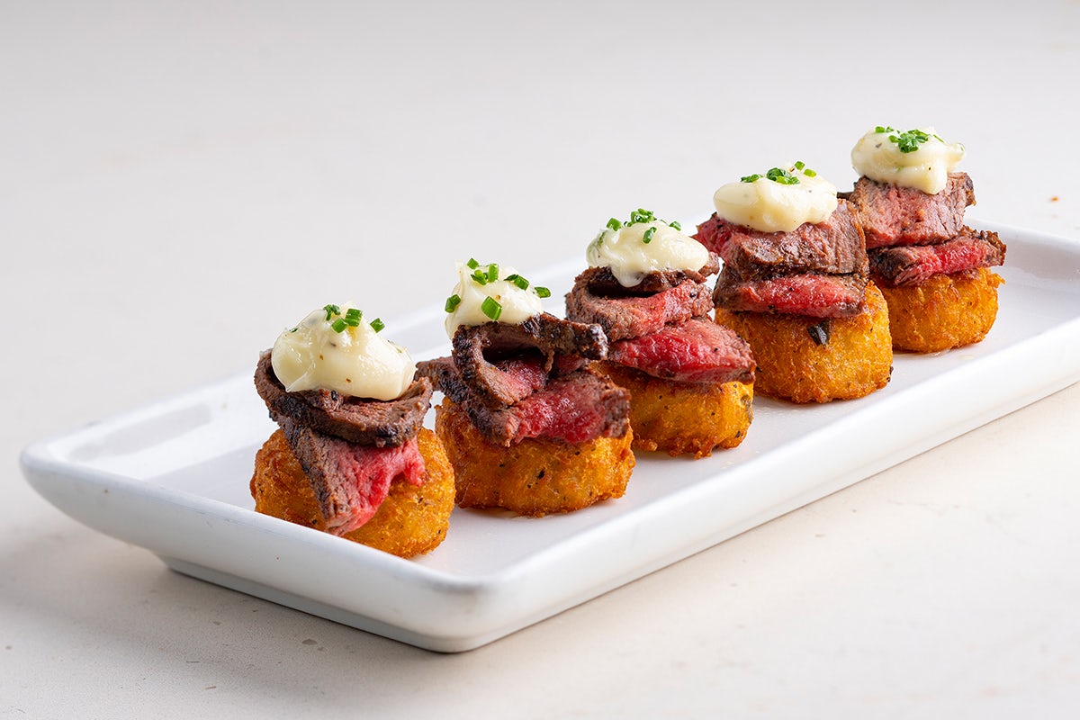 Order Steak & Tater Totter Bites* food online from Perry's Steakhouse & Grille store, Raleigh on bringmethat.com