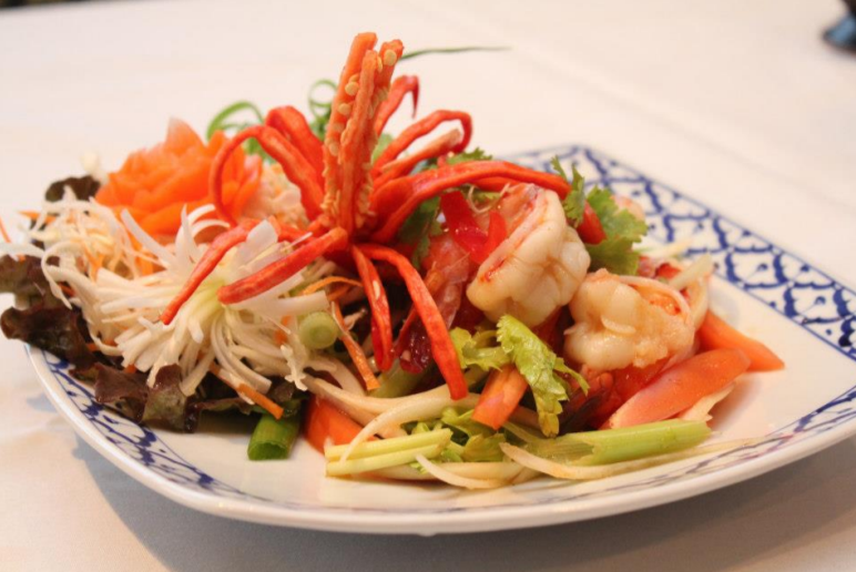 Order Yum Koong Salad food online from Bangkok House Authentic Thai Restaurant store, Eatontown on bringmethat.com
