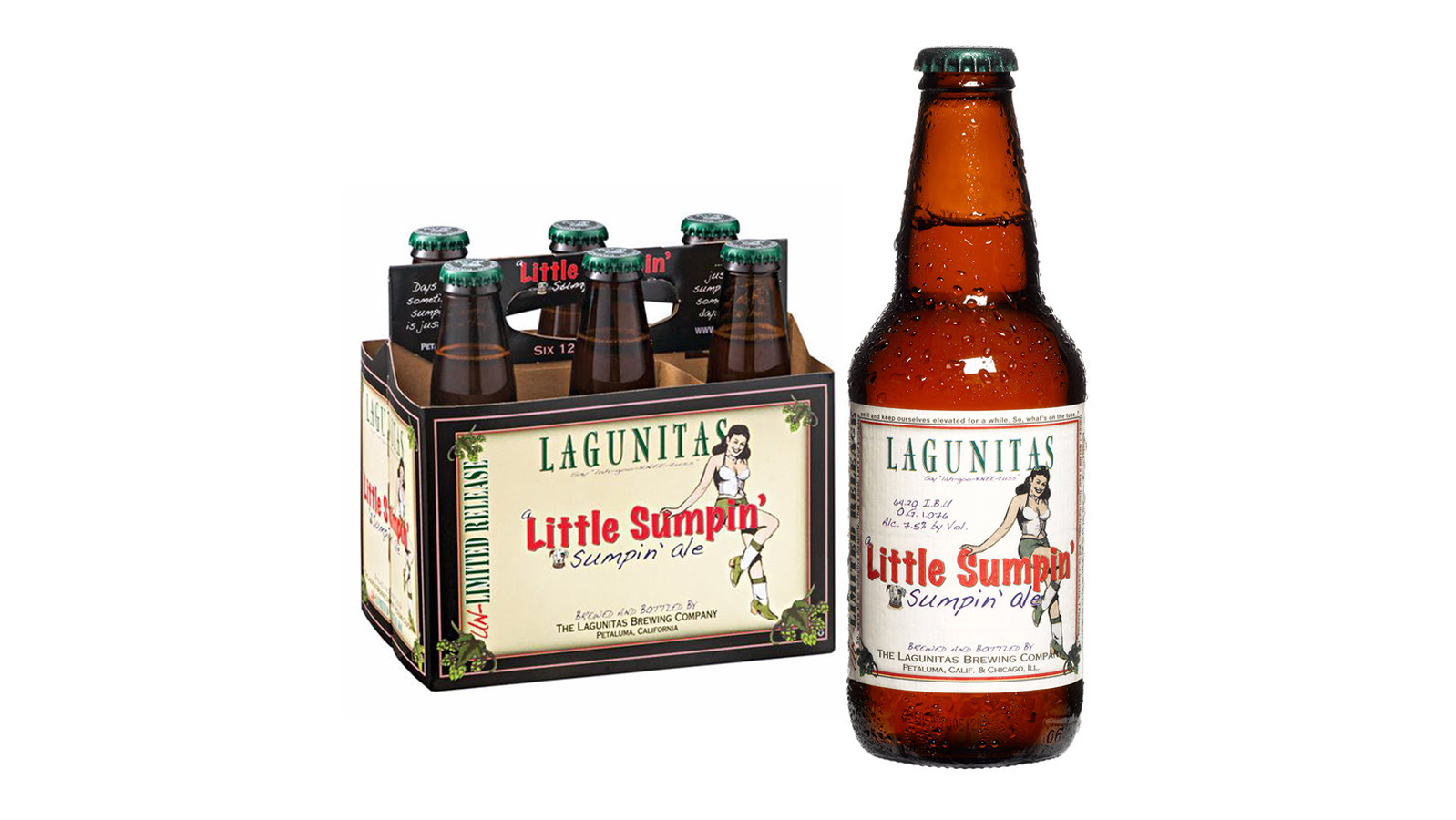 Order Lagunitas Little Sumpin 6 Pack Bottles food online from Extramile store, San Diego on bringmethat.com