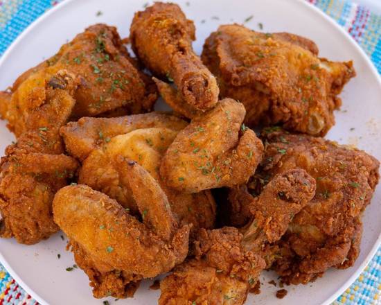 Order *10pc Fried Chicken food online from The Halal Hut store, Centereach on bringmethat.com
