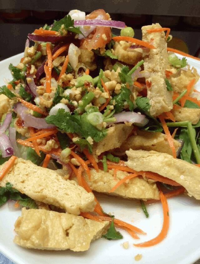 Order SL1. Yum Tofu Salad food online from Thai Gourmet store, Pittsburgh on bringmethat.com