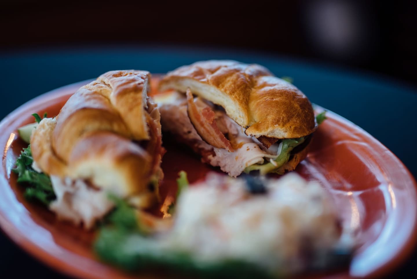 Order Turkey Club Croissant food online from Peppers Grill & Bar store, Roswell on bringmethat.com