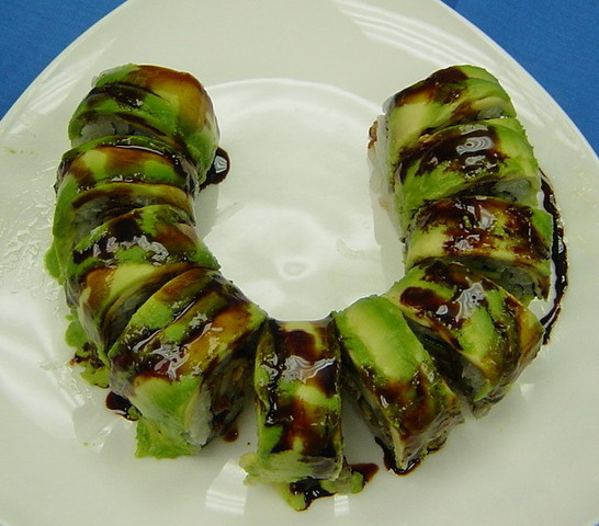 Order Caterpillar Roll food online from Beluga Japanese Restaurant store, Round Rock on bringmethat.com