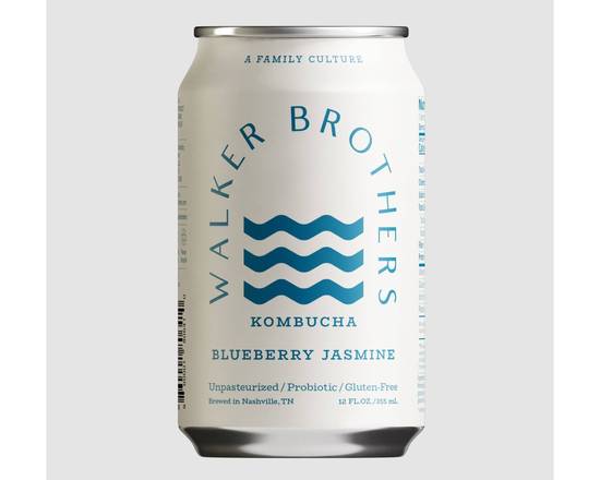 Order WALKER BROTHERS - BLUEBERRY JASMINE KOMBUCHA food online from The Be-Hive store, Nashville on bringmethat.com