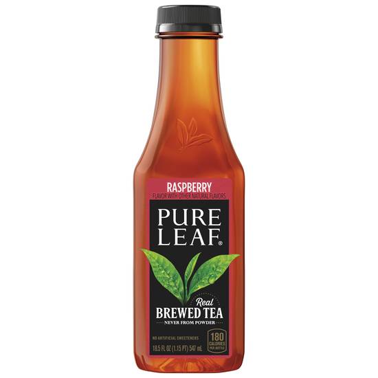 Order Pure Leaf Real Brewed Tea Raspberry Bottle (18.5 oz) food online from Rite Aid store, Brook Park on bringmethat.com
