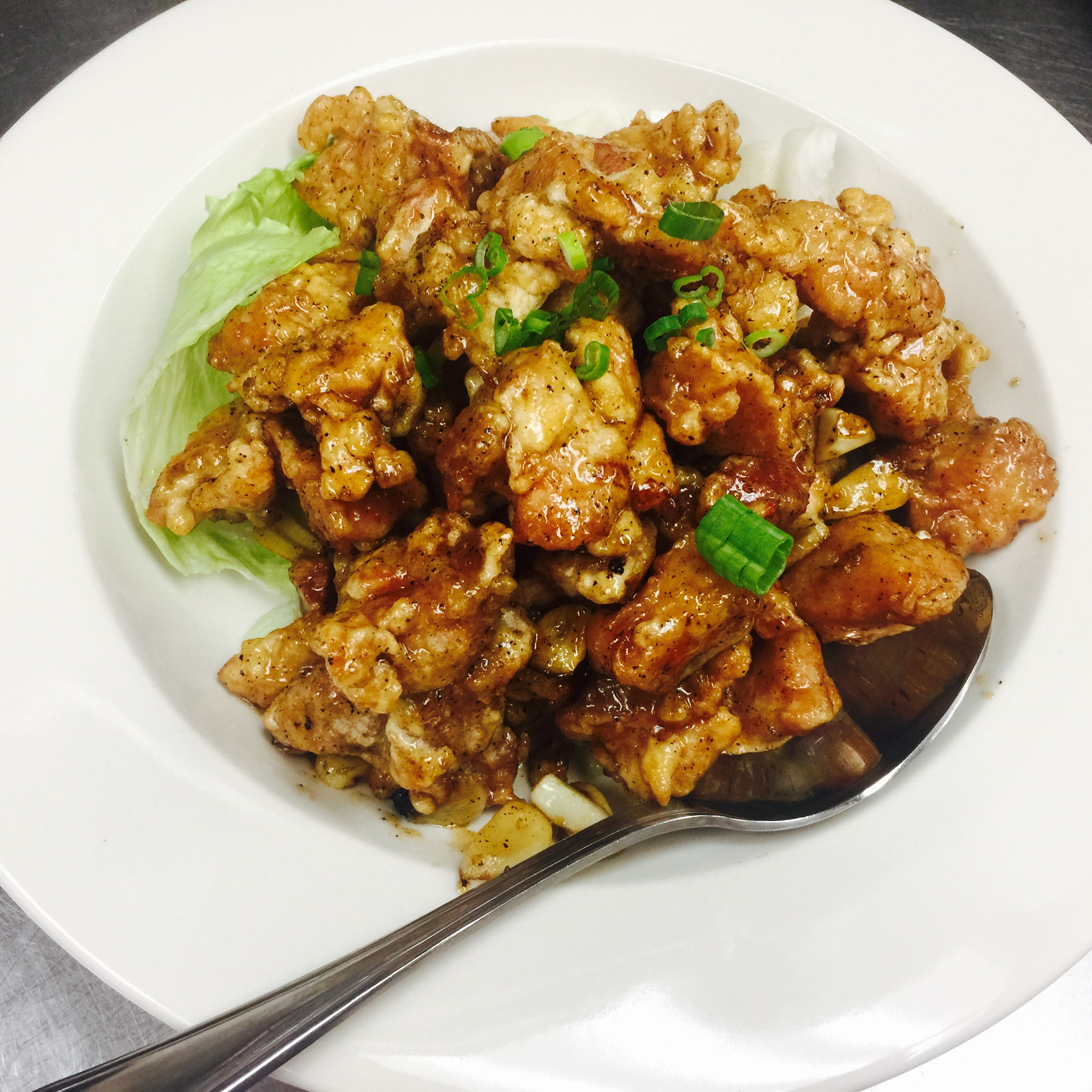 Order Chicken Loc Lac 鸡 碌呖 food online from Khoo Restaurant store, West Warwick on bringmethat.com
