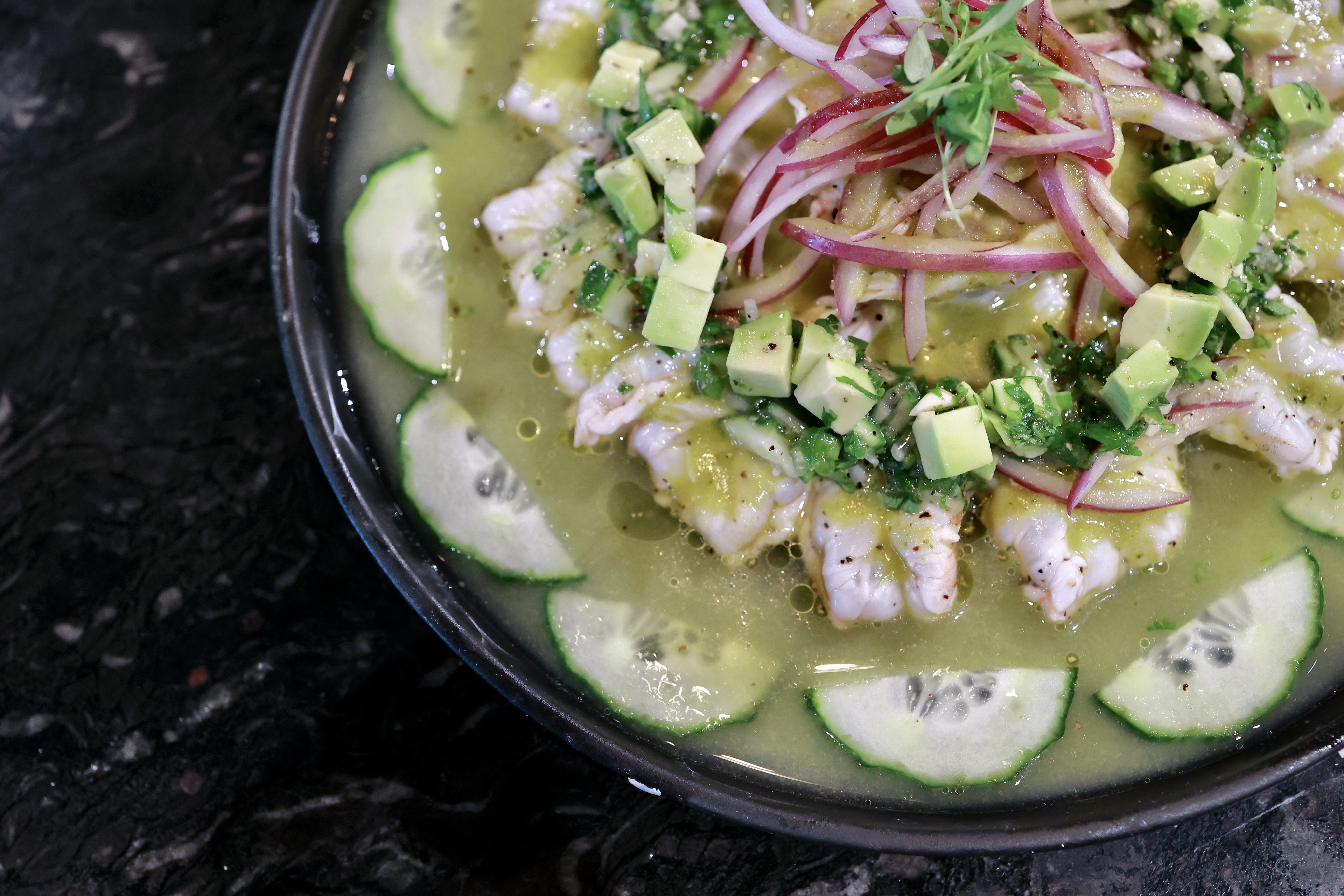 Order Aguachile Verde food online from Culichis Urban Kitchen store, Gilroy on bringmethat.com