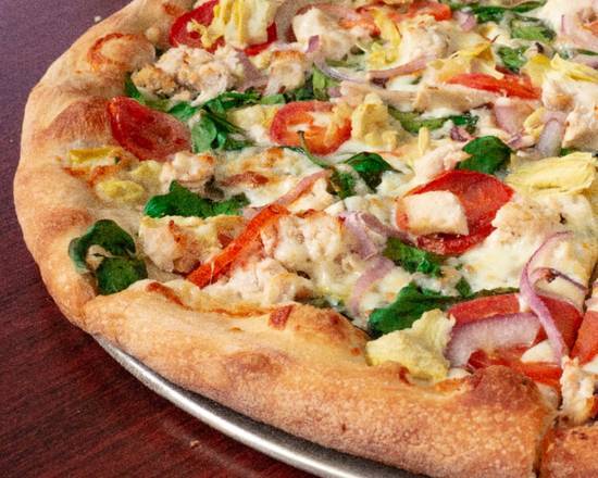 Order Large Chicken Florentine
 food online from Atlas Pizza store, Portland on bringmethat.com