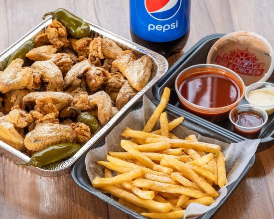 Order Special 20 Wings, Family Fries & 2 Liter food online from Captain Jay Fish & Chicken store, Eastpointe on bringmethat.com
