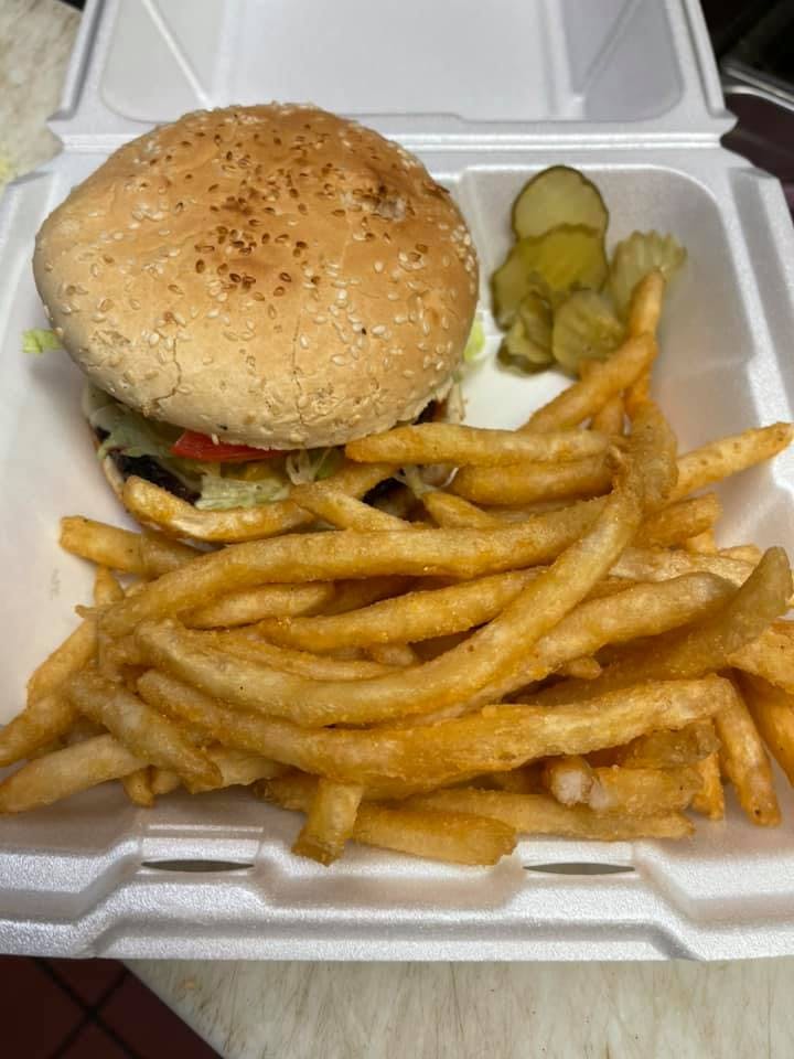 Order Hamburger - Burgers & Sandwiches food online from Carini's Pizza Restaurant store, Mahanoy City on bringmethat.com