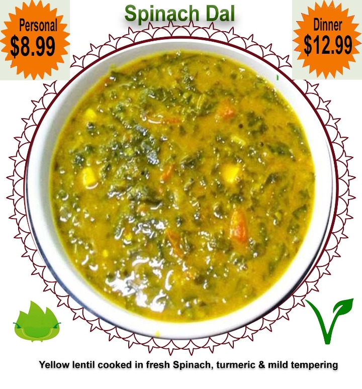 Order L-Spinach Dal - Vagan food online from Dakshin Indian Bistro - N Hamilton Rd store, Columbus on bringmethat.com