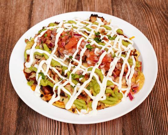 Order Grilled Chicken Nachos food online from Properly Seasoned Kitchen store, Oakland on bringmethat.com
