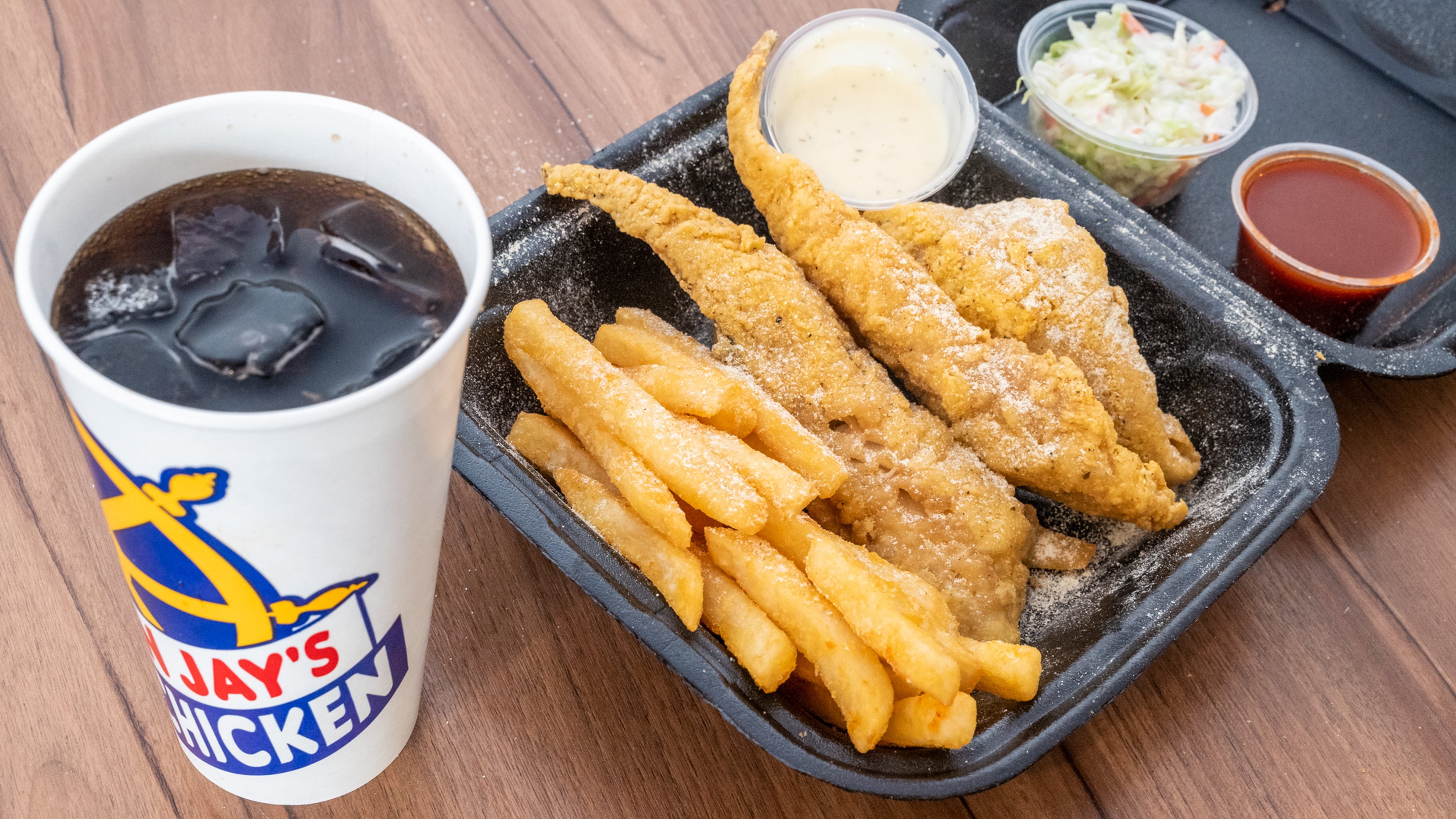 Order Whiting (3 Pieces) Combo food online from Captain Jay Fish & Chicken store, Southfield on bringmethat.com