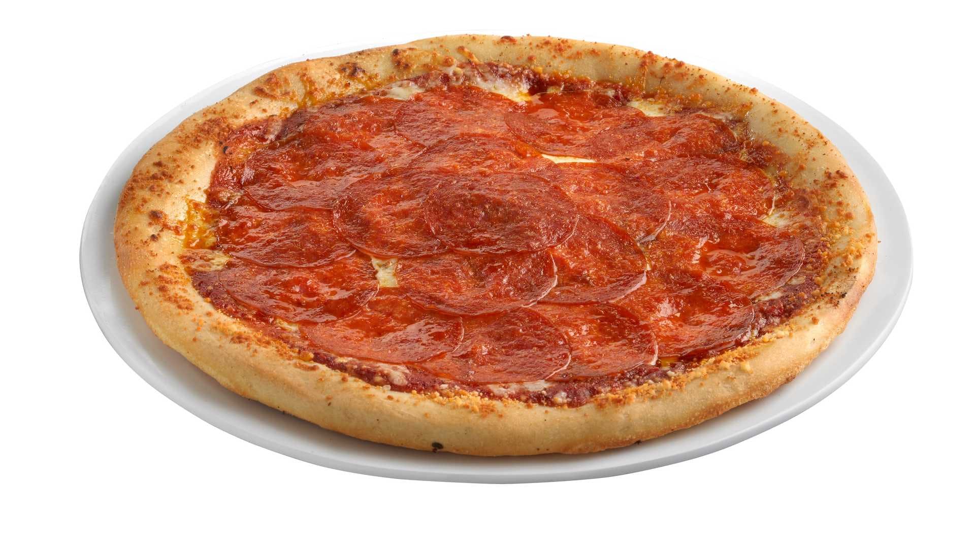 Order Classic Pepperoni Pizza - Individual 8" (6 Slices) food online from Boston Restaurant & Sports Bar store, Citrus Heights on bringmethat.com