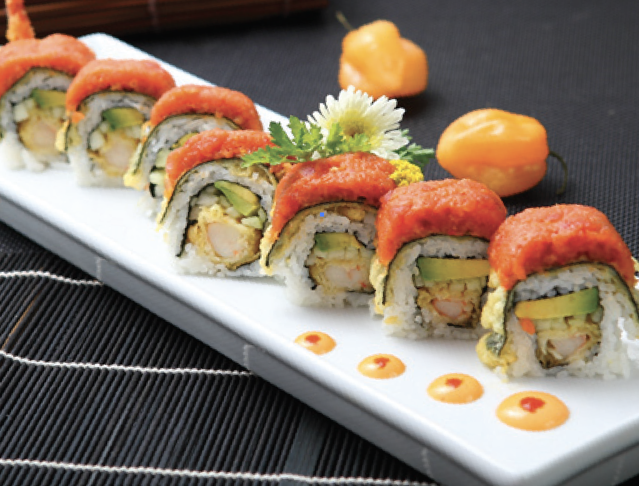 Order Black Tiger Roll food online from Tenno Sushi store, Los Angeles on bringmethat.com
