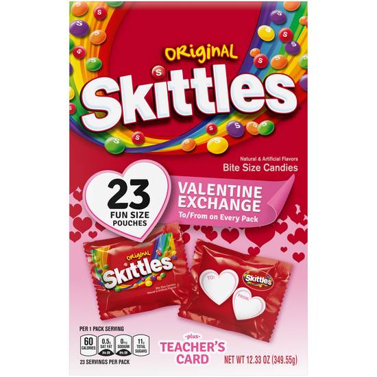 Order SKITTLES Original Candy - Valentine's Day Exchange Gift Kit, 12.33 oz food online from Rite Aid store, Davis on bringmethat.com