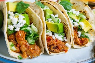 Order Tacos de Tinga food online from El Ranchero Mexican Grill & Bar store, Loganville on bringmethat.com