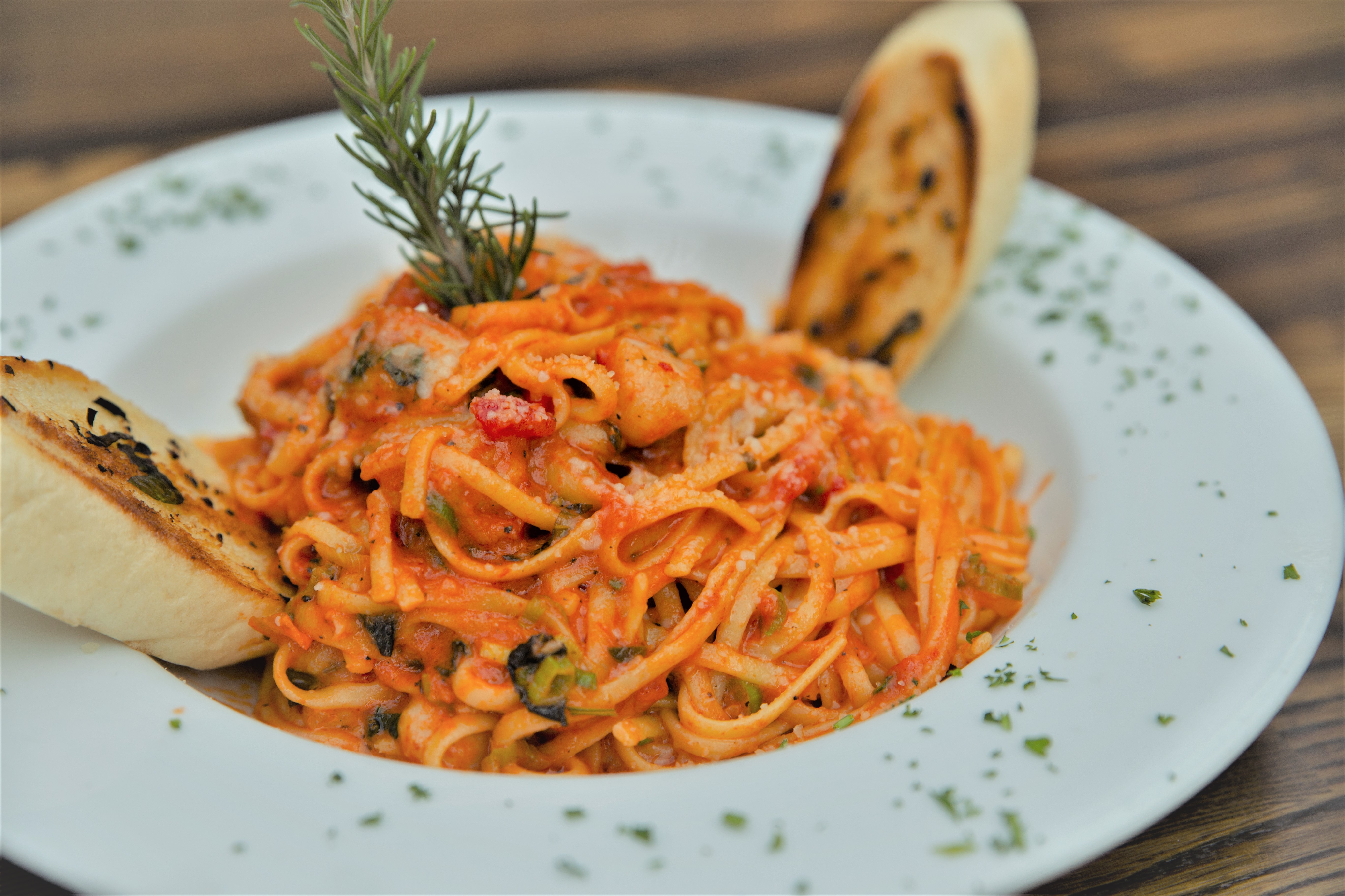 Order Chicken and Shrimp Linguini food online from The Mixx store, Pasadena on bringmethat.com