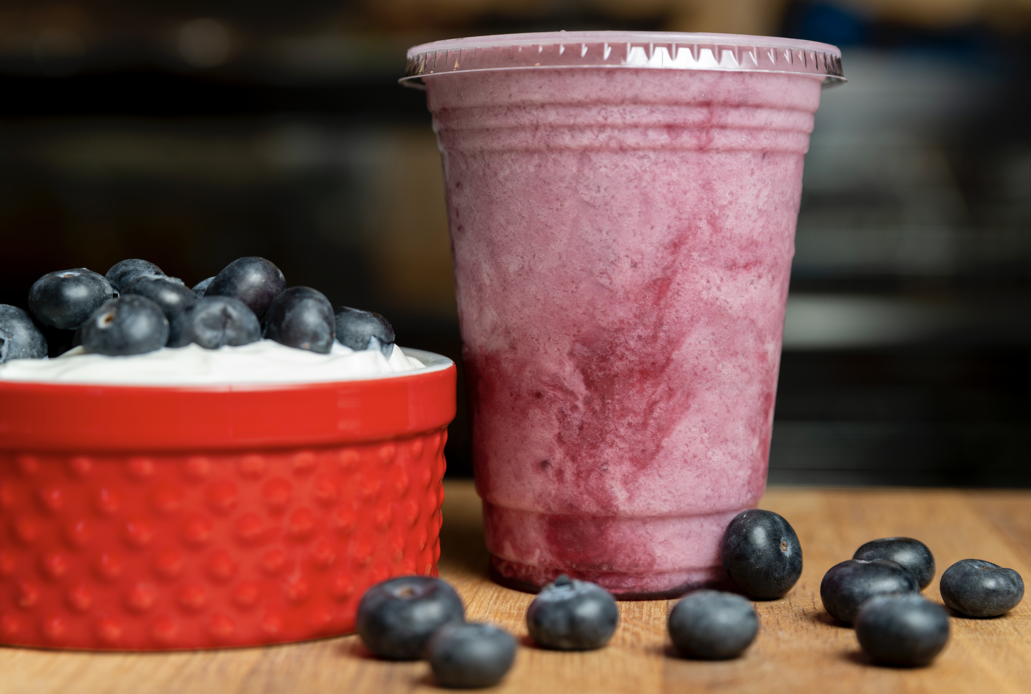 Order Blueberry Pomegranate Smoothie food online from Manhattan Bagel store, Chalfont on bringmethat.com