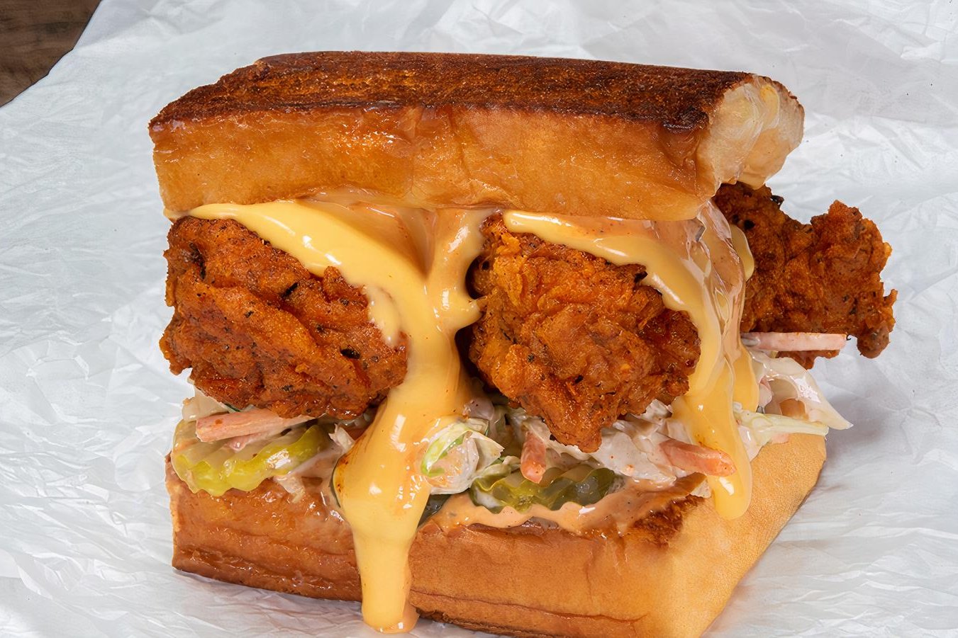 Order THE CHEESY CHICK food online from Bad Mutha Clucka store, Thousand Oaks on bringmethat.com