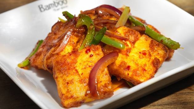 Order Pan Fried Chili Paneer food online from Inchin Bamboo Garden store, Irvine on bringmethat.com