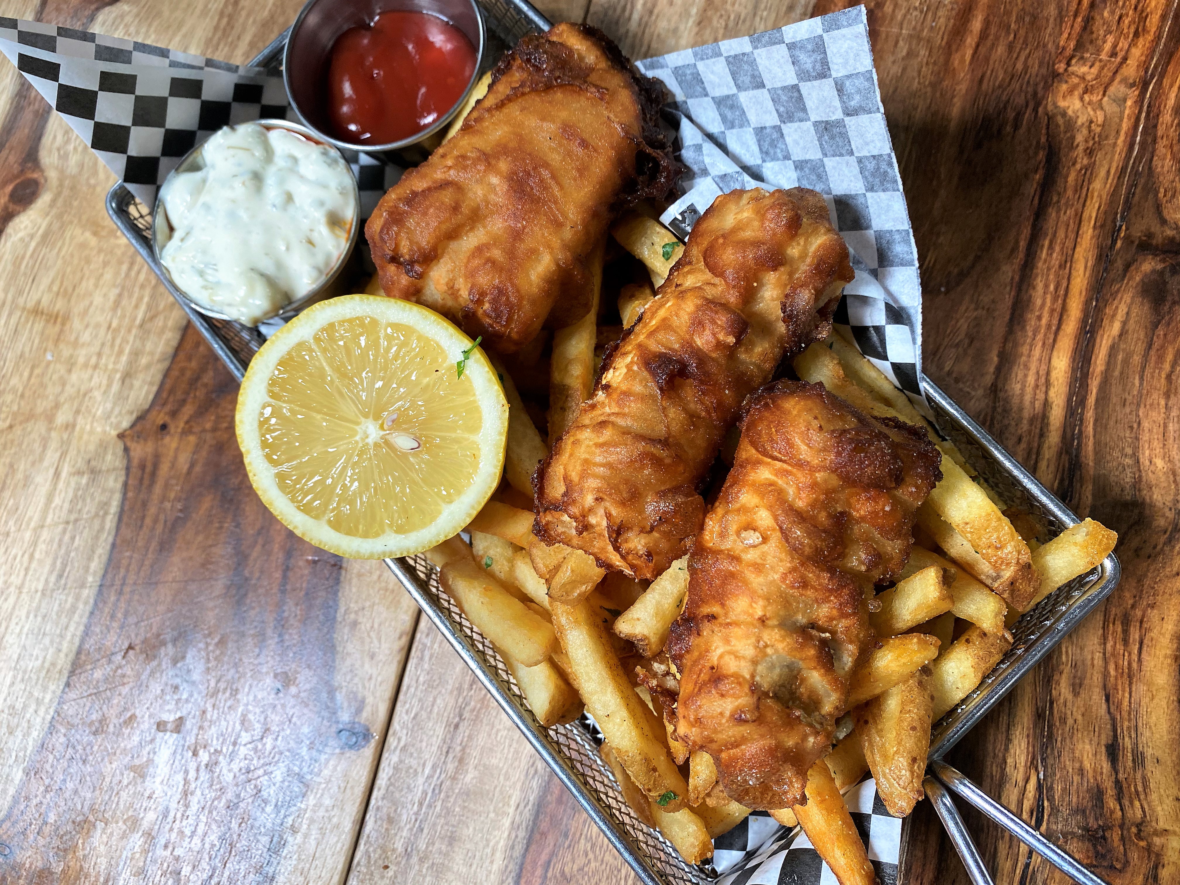 Order TAPS Famous Fish N' Chips food online from Taphouse Kitchen store, Phoenix on bringmethat.com