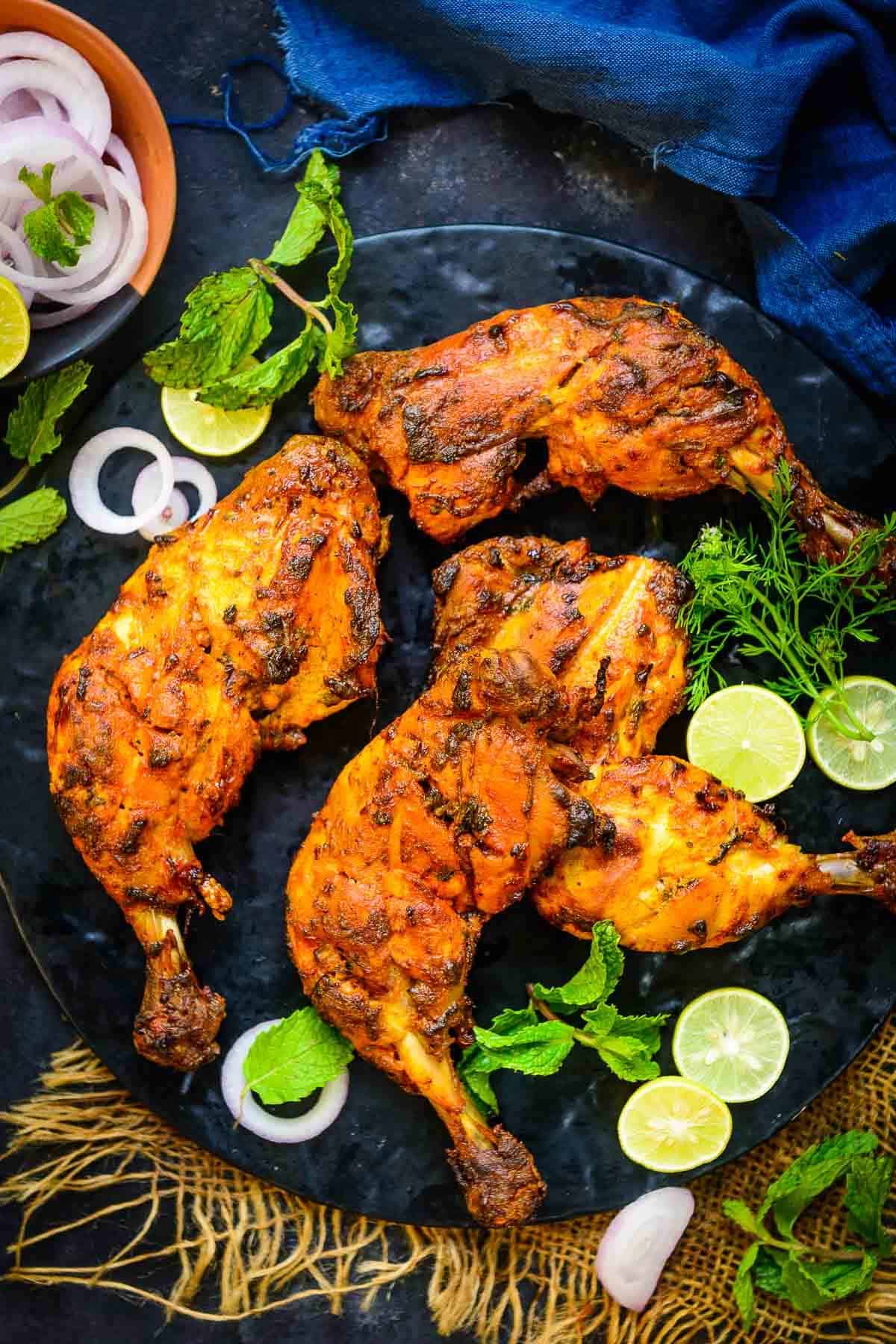 Order Full Tandoori Chicken Platter food online from Desi Chops store, Columbus on bringmethat.com