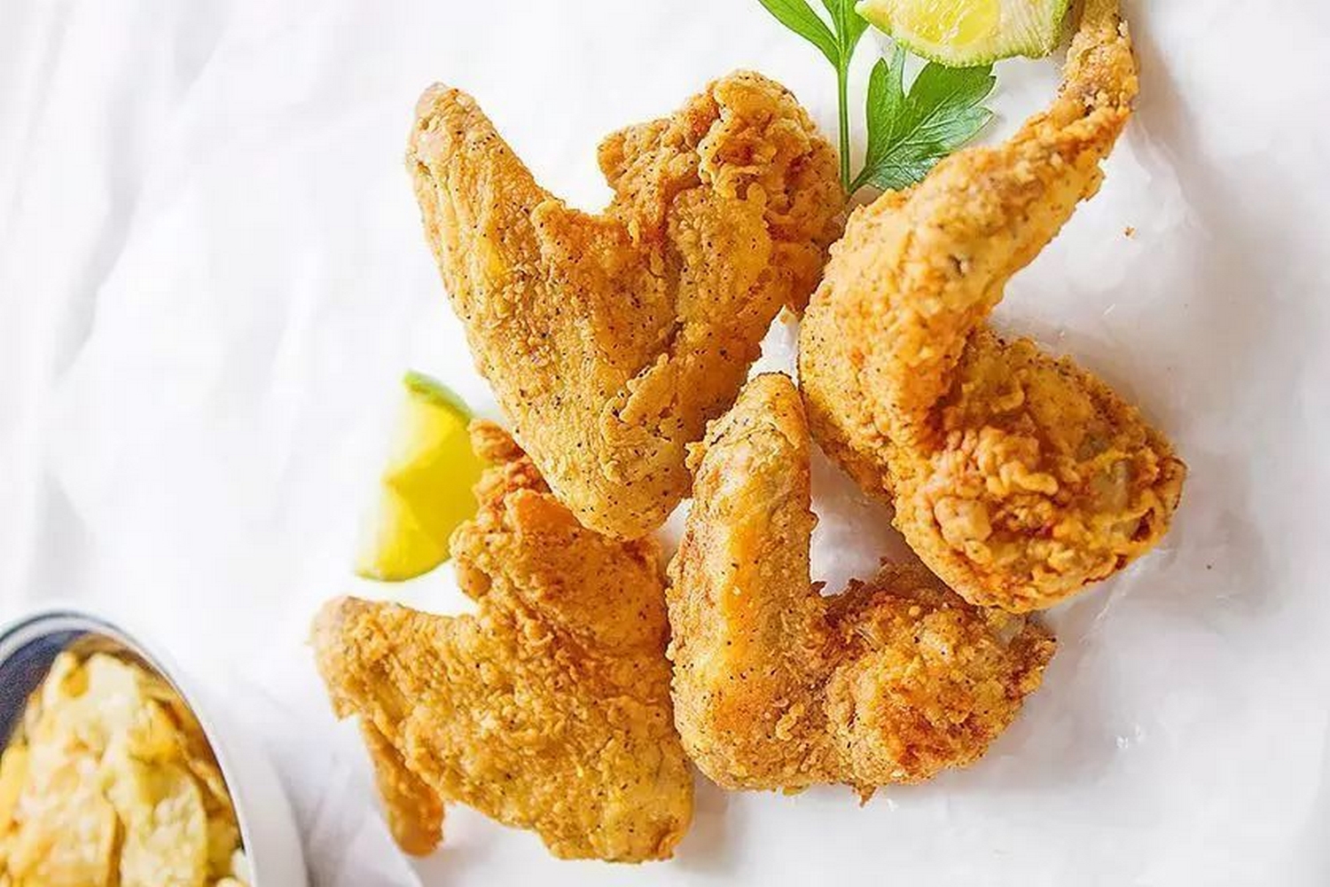 Order Fried Chicken Wings (4)鸡翅 food online from Oriental Kitchen store, Philadelphia on bringmethat.com