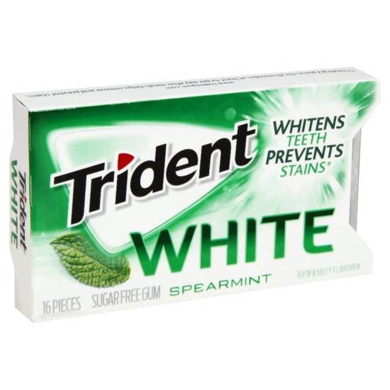 Order Trident White Spearmint Sugar Free Gum- 16-Piece food online from Exxon Food Mart store, Port Huron on bringmethat.com