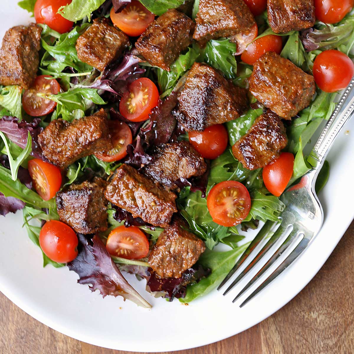 Order Major Steak Cut Salad with 3 Toppings food online from Shebamz Grill store, Albany on bringmethat.com