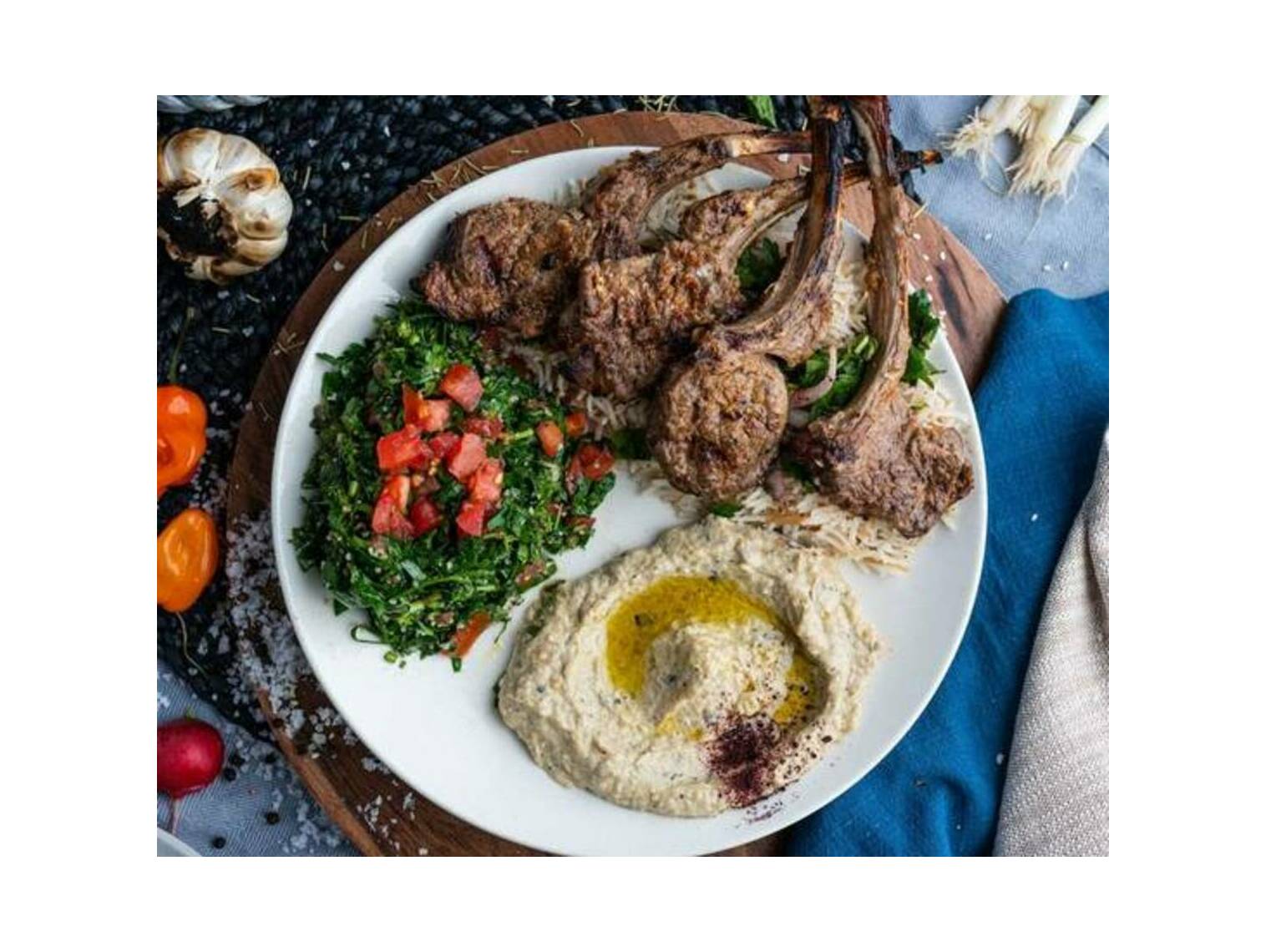 Order French Cut Lamb Chops food online from Open Sesame store, Los Angeles on bringmethat.com