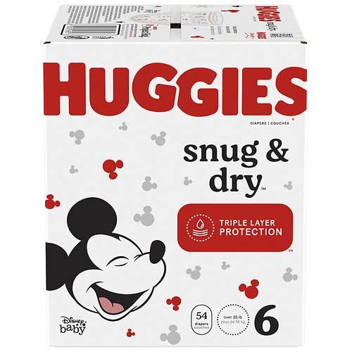 Order Huggies Snug & Dry Baby Diapers Size 6 - 54.0 ea food online from Walgreens store, FAIRBANKS on bringmethat.com