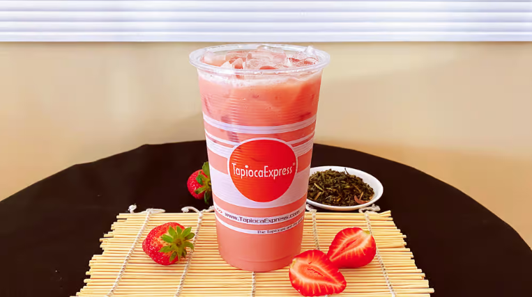 Order Strawberry Milk Tea food online from Tapioca Express store, Bonita on bringmethat.com