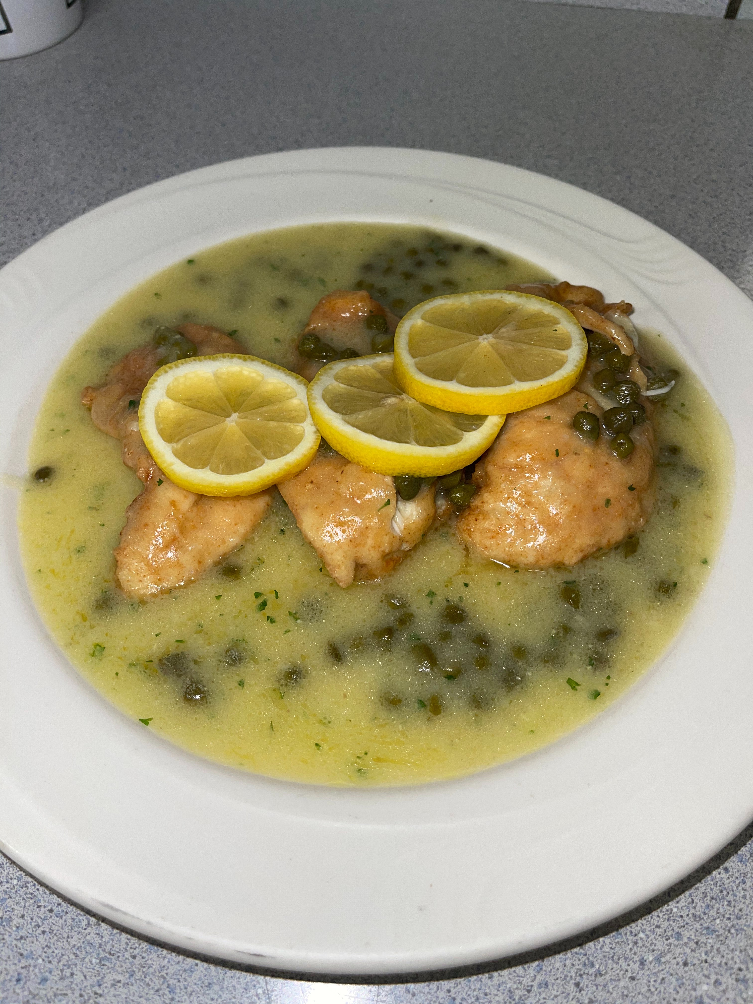 Order Chicken Piccata food online from Papa Z Restaurant store, Colchester on bringmethat.com