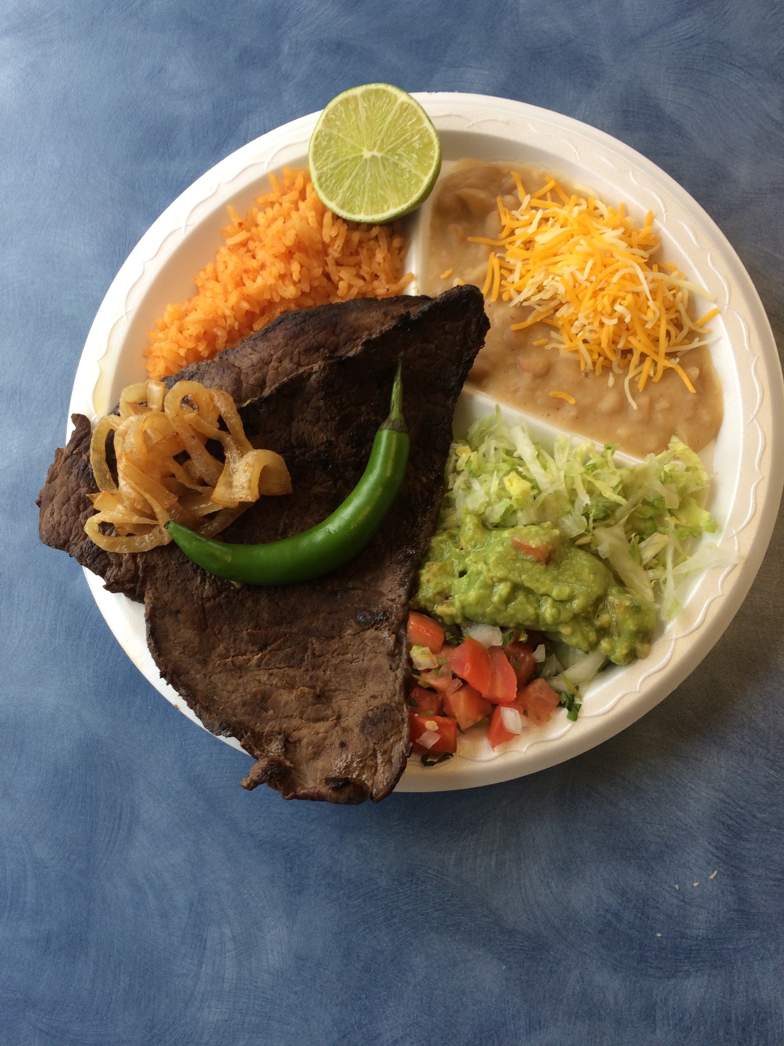 Order #12       Carne Asada Plate food online from Alfredo's Mexican Food store, Torrance on bringmethat.com