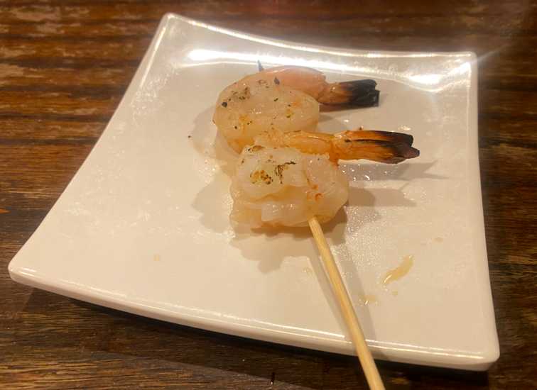 Order Shrimp with Garlic Salt Skewer food online from Sasaya store, Los Angeles on bringmethat.com