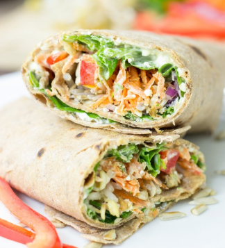 Order Veggie Wrap Plate food online from Grecian Gyro store, Forest Park on bringmethat.com