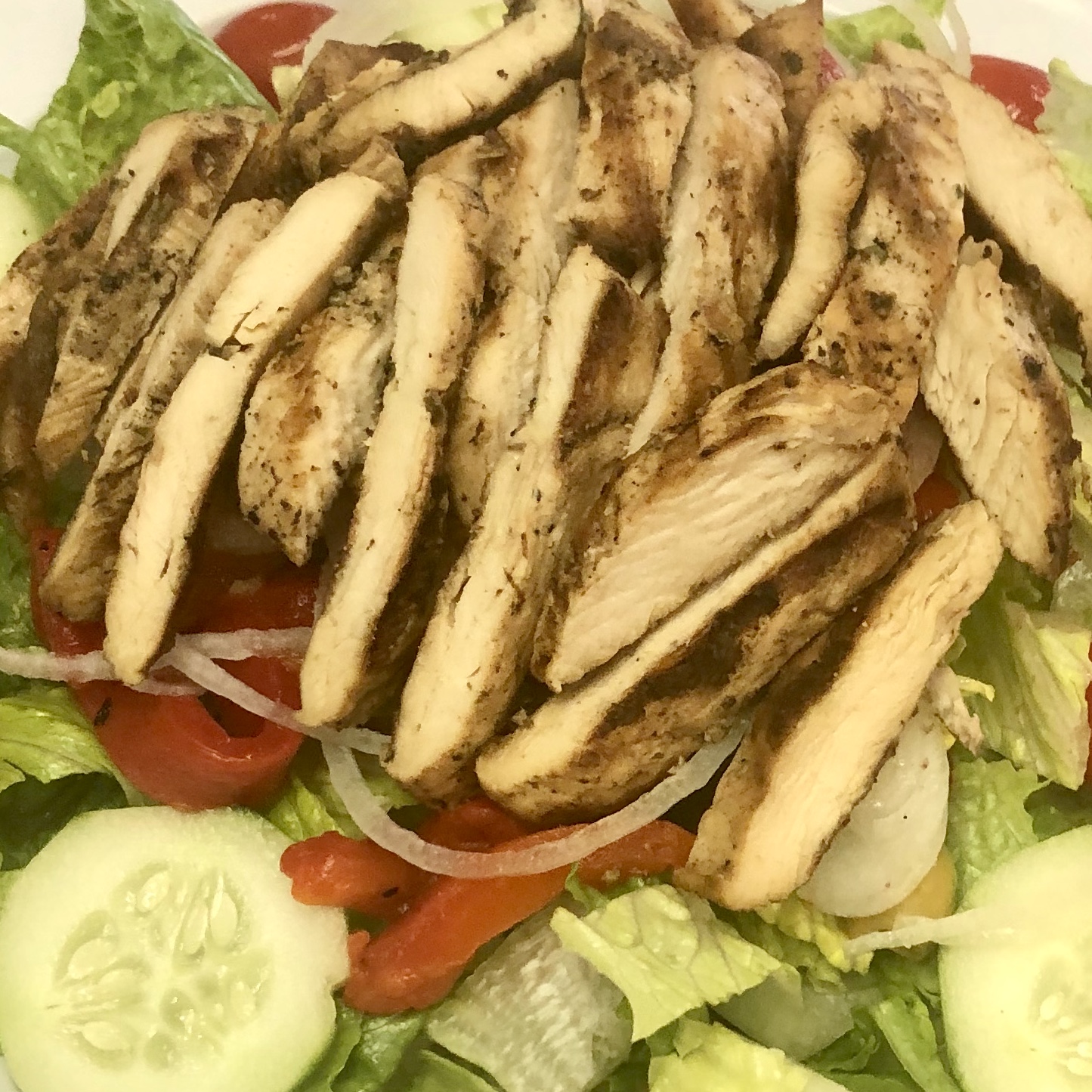 Order Chicken Tossed Salad food online from Nicks Pizza & Deli store, Fanwood on bringmethat.com