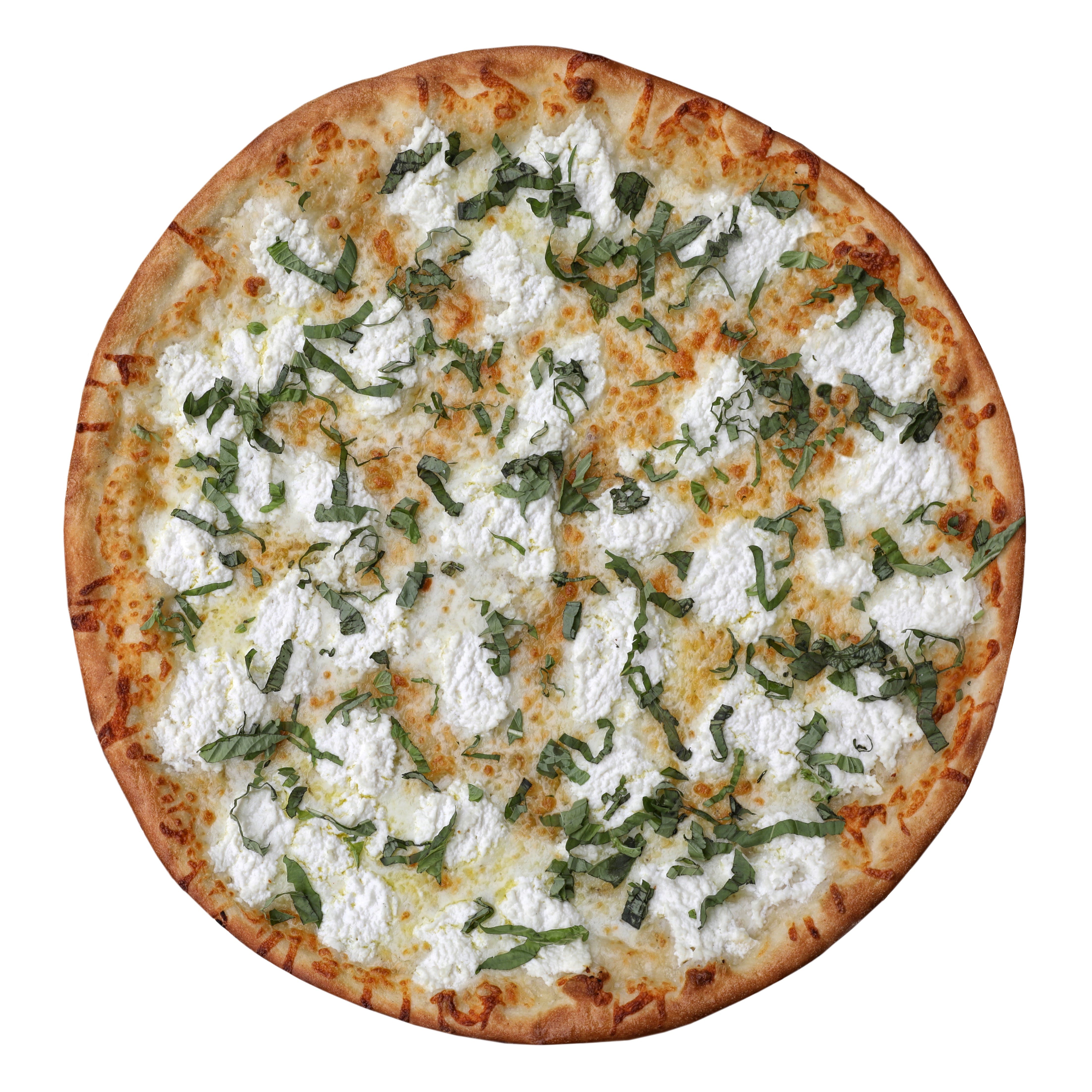 Order Whitestone Pizza (Olive oil, garlic, mozzarella, Romano cheese, ricotta cheese & basil) - X-Large 20" food online from Zozo's N. Y. Pizza store, San Diego on bringmethat.com