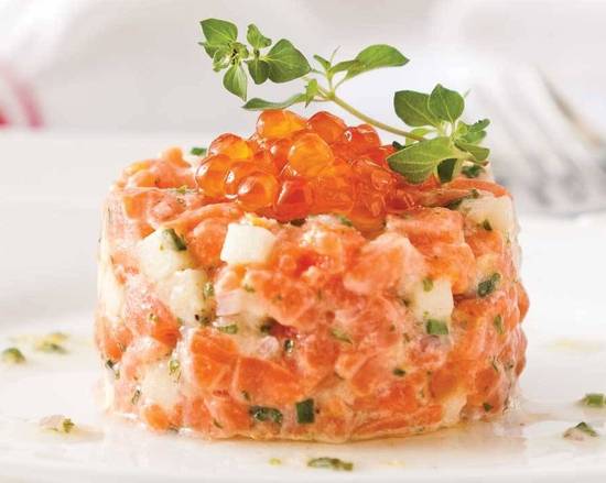 Order Fresh Salmon Tartar food online from Midori Sushi store, Highland Park on bringmethat.com