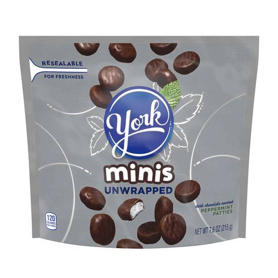 Order York Minis Dark Chocolate Peppermint Patties Candy (7.6 oz) food online from Rite Aid store, Yamhill County on bringmethat.com