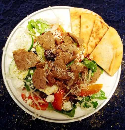 Order Gyro Salad food online from Mina And Dimi Greek House store, San Antonio on bringmethat.com