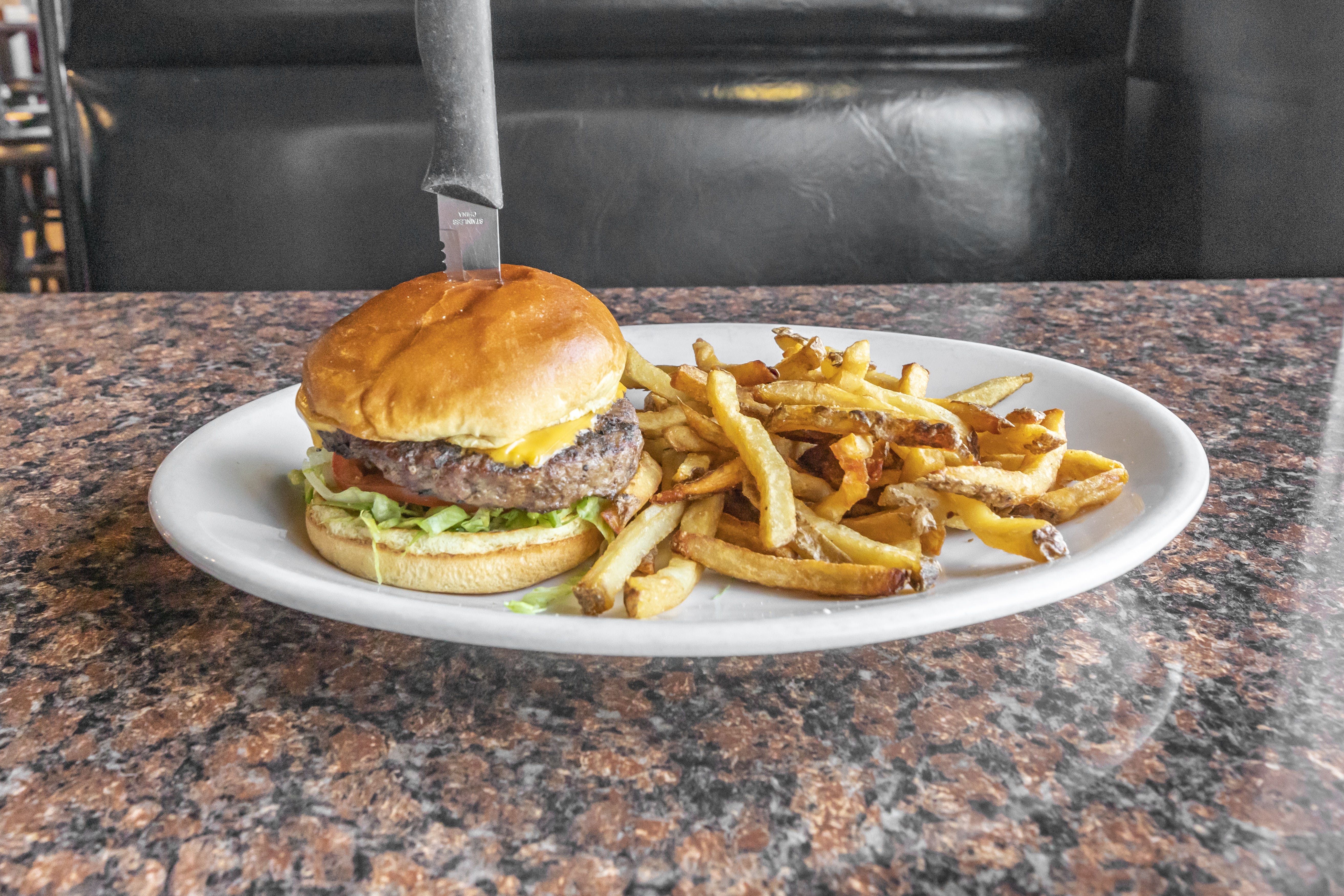 Order Classic Burger - 1/2 lb. food online from X & O Sports Bar store, Palos Heights on bringmethat.com
