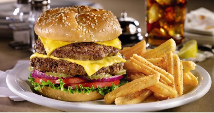 Order Double Cheeseburger food online from Dejavu Cafe store, Isla Vista on bringmethat.com