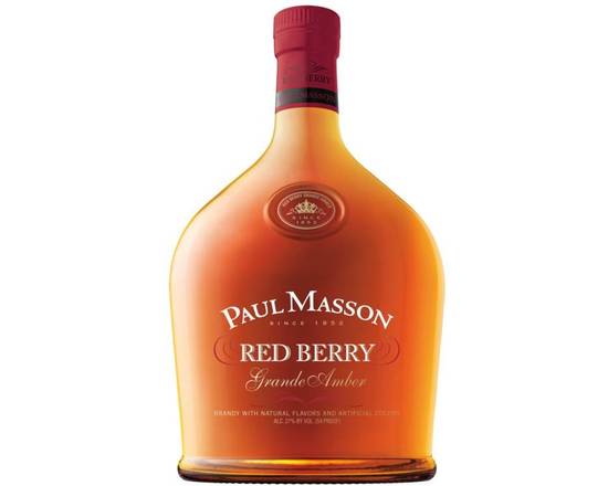 Order Paul Masson, Red Berry Grande Amber Brandy · 750 mL food online from House Of Wine store, New Rochelle on bringmethat.com