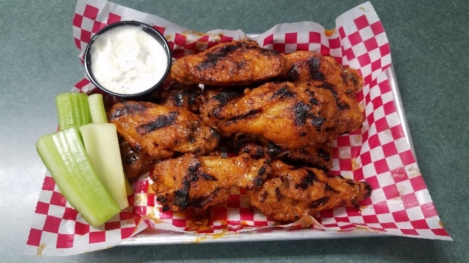 Order *(10) Grilled Wings food online from The Distillery Restaurant store, Victor on bringmethat.com