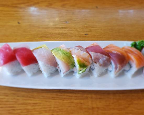 Order Rainbow Roll food online from Tokai Sushi store, Santa Clarita on bringmethat.com