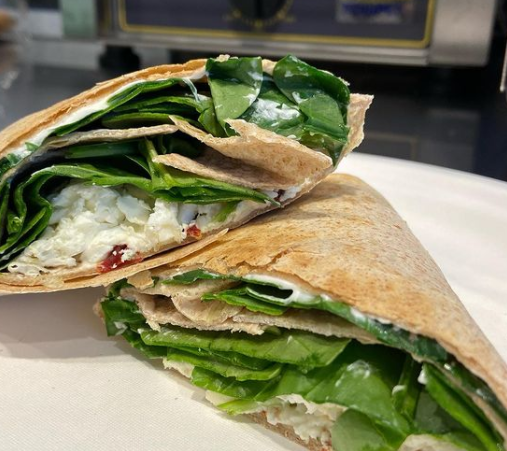 Order Spinach Feta Wrap food online from Soulfull Cafe store, Rockville on bringmethat.com