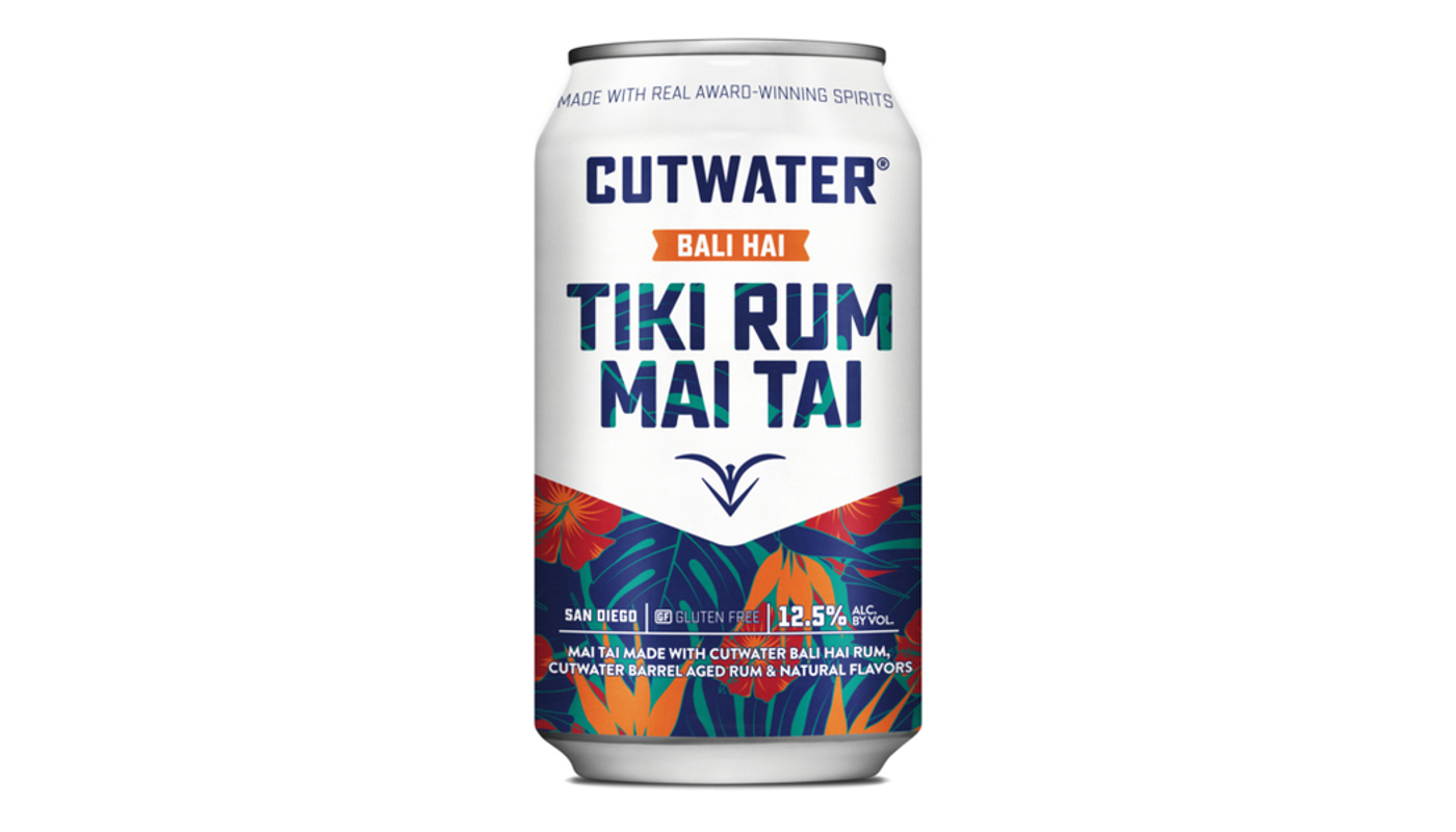 Order Cutwater Tiki Rum Mai Tai 4x 12oz Cans food online from Circus Liquor store, Los Angeles on bringmethat.com