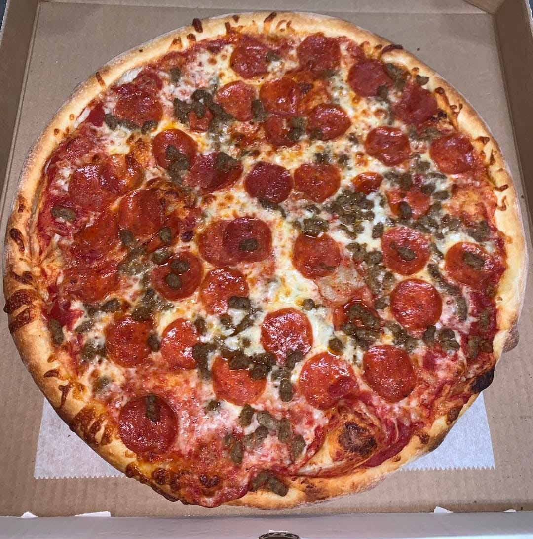 Order Meat Lover's Pizza - Small (6 Slices) food online from Ron's Pizza Palace store, Pittsburgh on bringmethat.com
